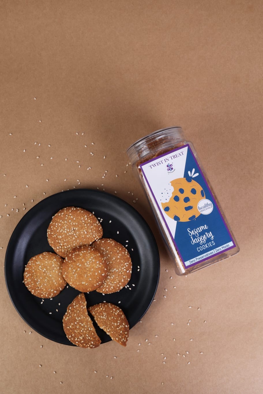 Sesame Jaggery Cookies