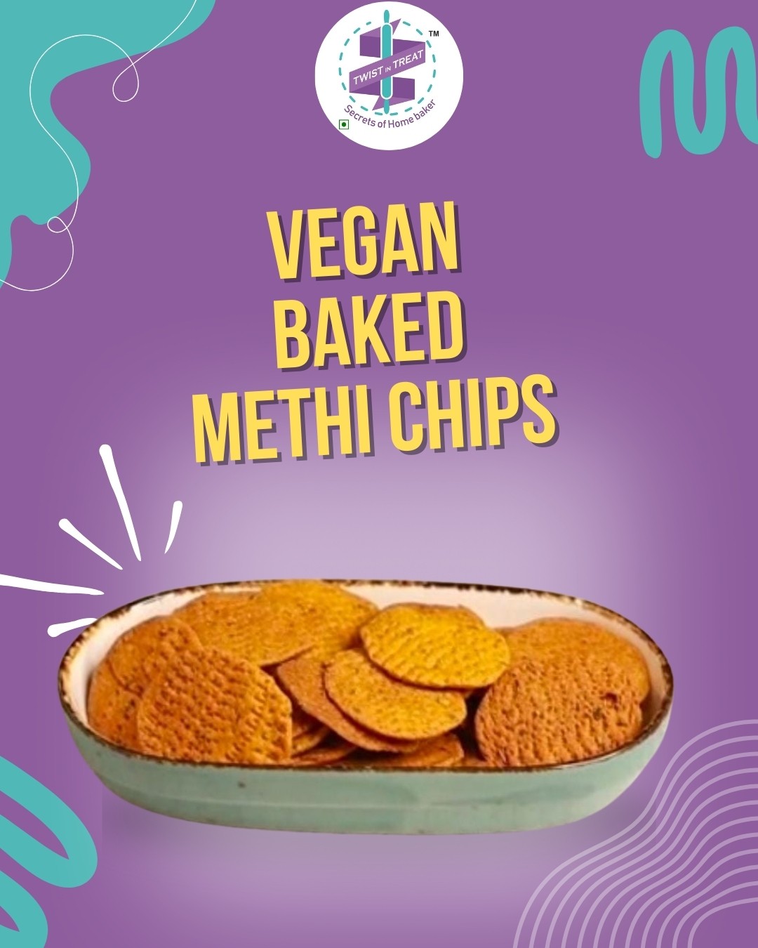 Vegan Baked Methi Chips