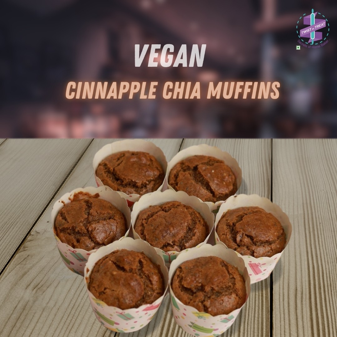 Vegan Cinnapple Chia Muffins