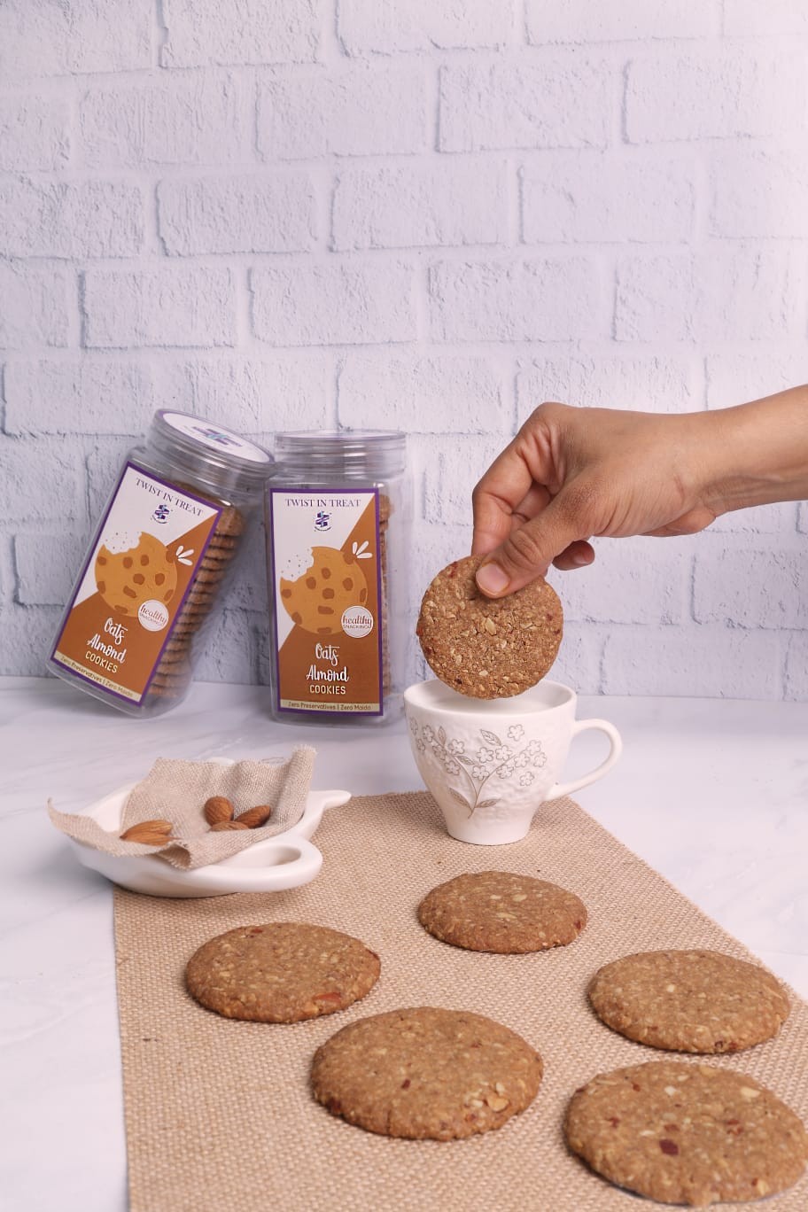 Oats Almond Cookies