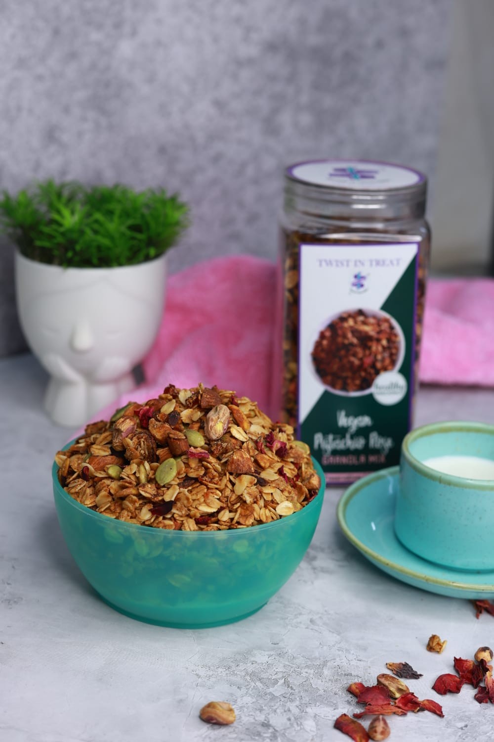 Vegan Pistachio Rose Granola Mix