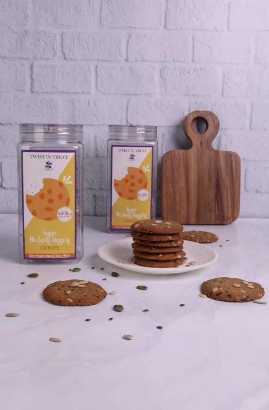 Vegan Mixed Seeds Jaggery Cookies